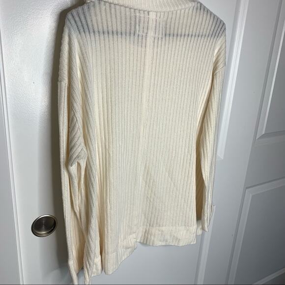 Anthropologie Maeve White Vanna Ribbed Cowl Neck Sweater Size Small - Picture 9 of 9